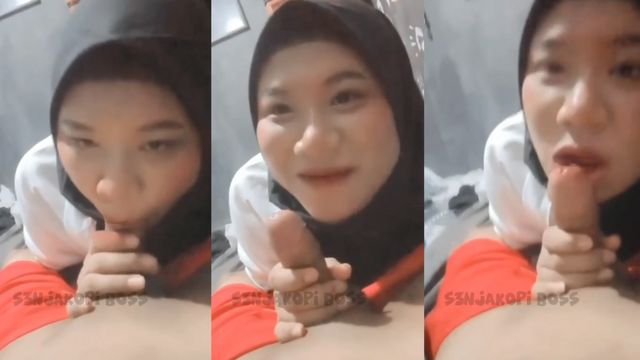 Bokep Indo ABG Berhijab Cantik Sepong Kontol Ayang Sampai Crot Banyak