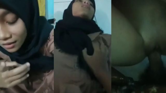 Bokep SMP ABG Berjilbab Pasrah di Entot Pacar Pas Lagi Sepi